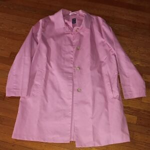 GAP Pink Button-Front Trench Coat